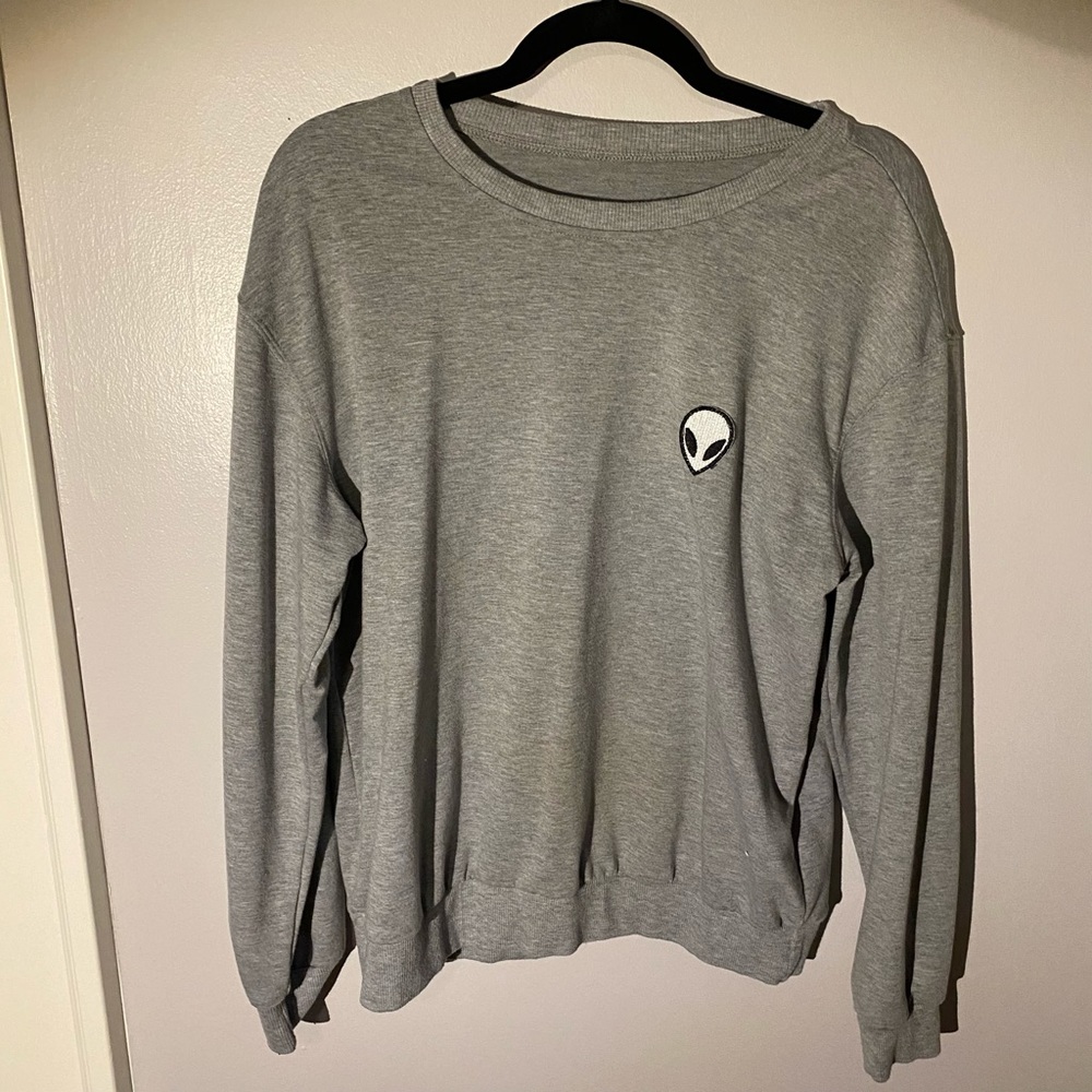 Grey Alien Patch Sweatshirt